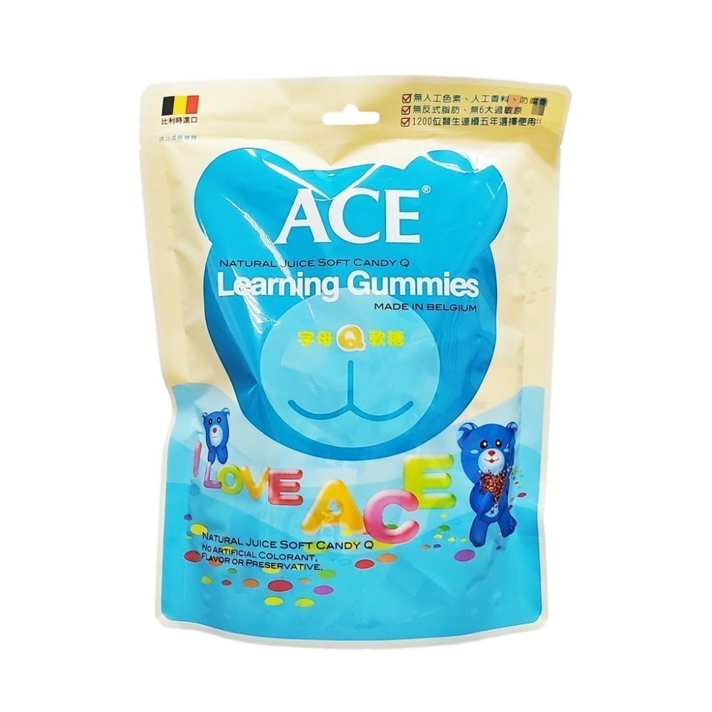 ACE 比利時原裝進口軟糖 240g/袋 (水果、字母、無糖、可樂)-細節圖8