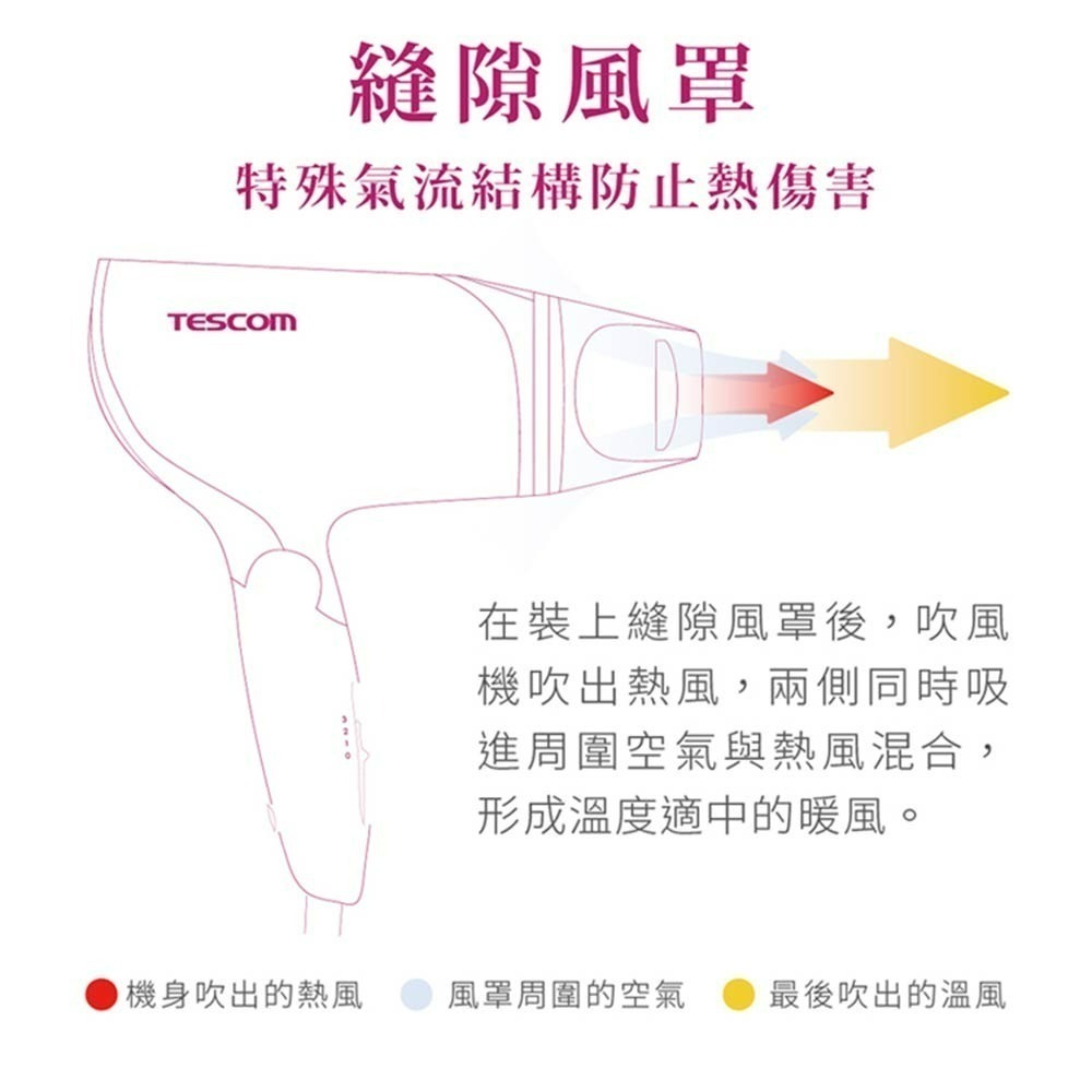 TESCOM BID392TW 吹風機 大風量負離子吹風機 雙電壓-細節圖9