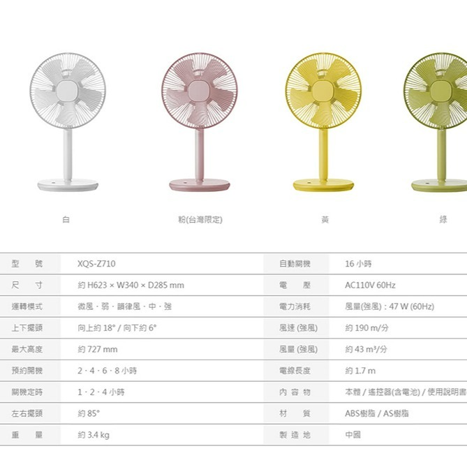 ±0 正負零 電扇 XQS-Z710 12吋 生活遙控立扇 電風扇 白色-細節圖5