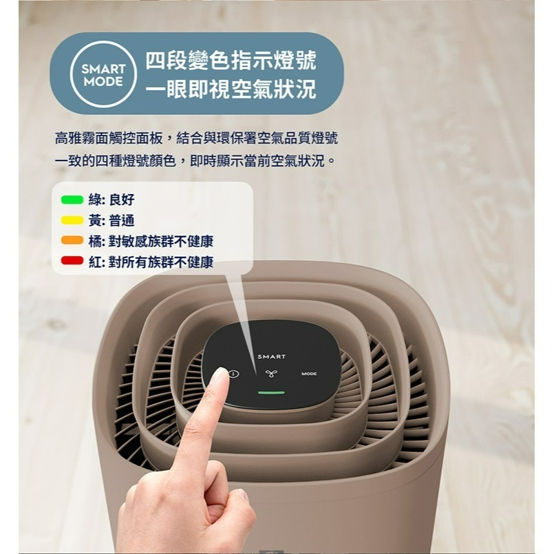 Electrolux 伊萊克斯 EP32-27WBA 極適家居300 UV抗敏 空氣清淨機 適用8坪 奶茶棕-細節圖8