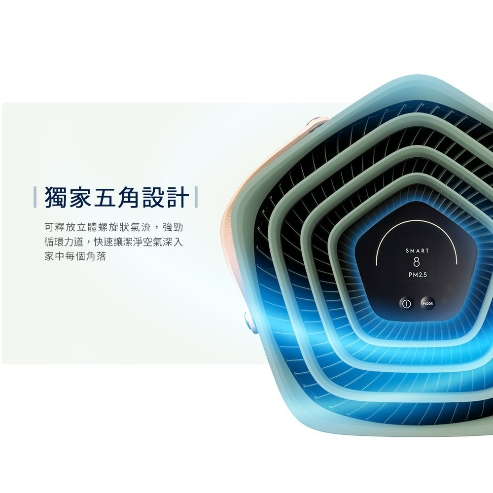 Electrolux 伊萊克斯 EP71-56GRA 空氣清淨機 Pure A9.2 高效能抗菌 海洋綠 適用22坪-細節圖5