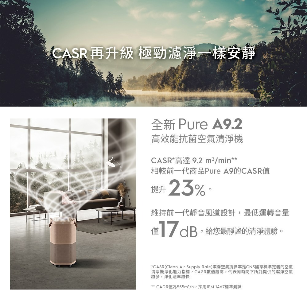Electrolux 伊萊克斯 EP71-56WBA 空氣清淨機 Pure A9.2 高效能抗菌 適用22坪-細節圖3