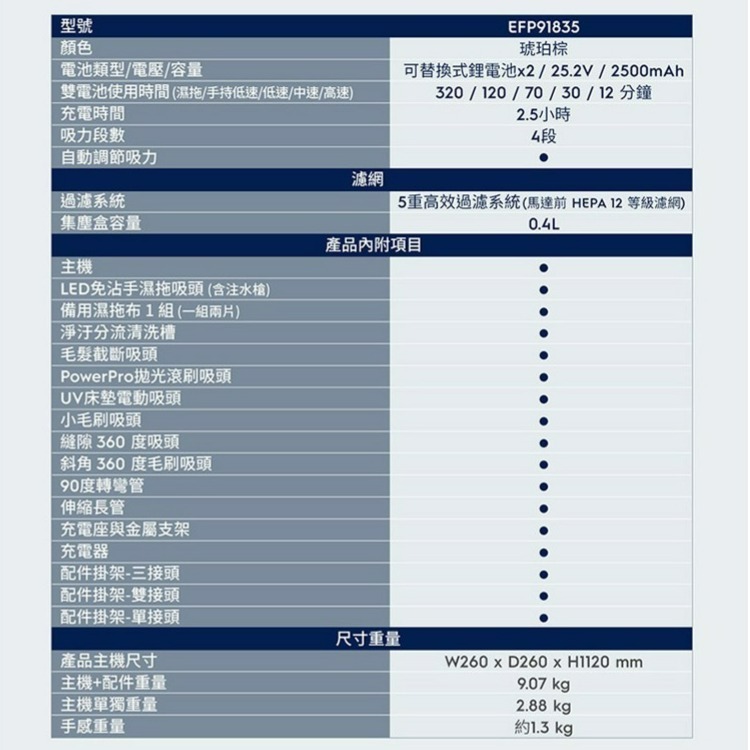 Electrolux 伊萊克斯 EFP91835 無線濕拖吸塵器 琥珀棕 極適家居900-細節圖11