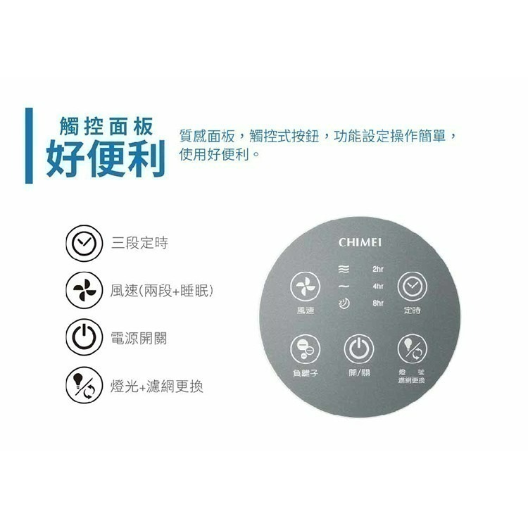 CHIMEI奇美 AP-05SRC1 空氣清淨機 三合一HEPA微濾淨適用坪數3-6坪-細節圖7