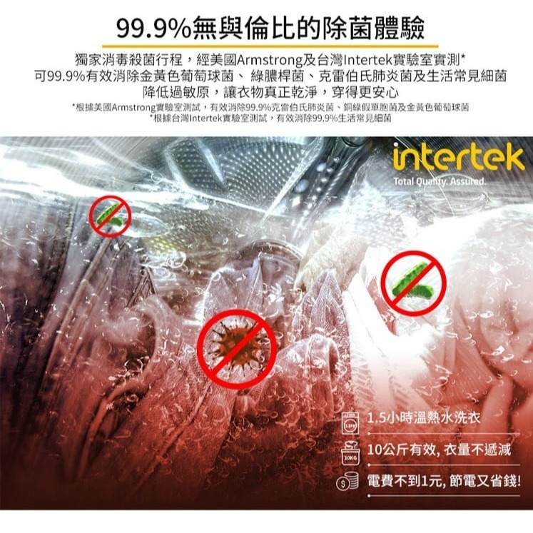 Whirlpool 惠而浦 8TWFW5620HW 洗衣機 17kg 滾筒式 溫熱水洗衣 99.9%除菌-細節圖2