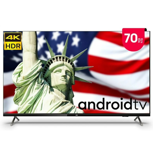 AOC 70吋 4K Android TV連網液晶顯示器70U6425 【送桌上型安裝】原廠保固2年