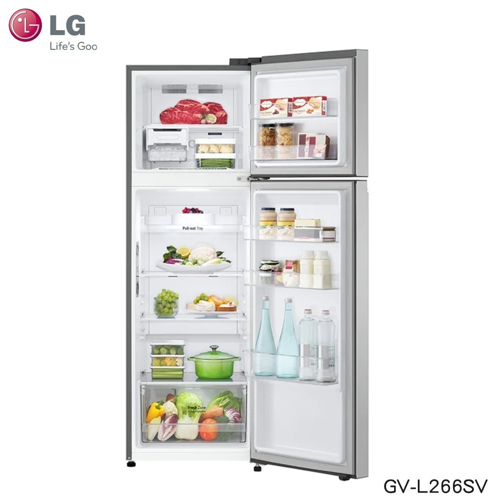 LG 樂金 GV-L266SV 雙門冰箱 266L 智慧變頻 星辰銀-細節圖2