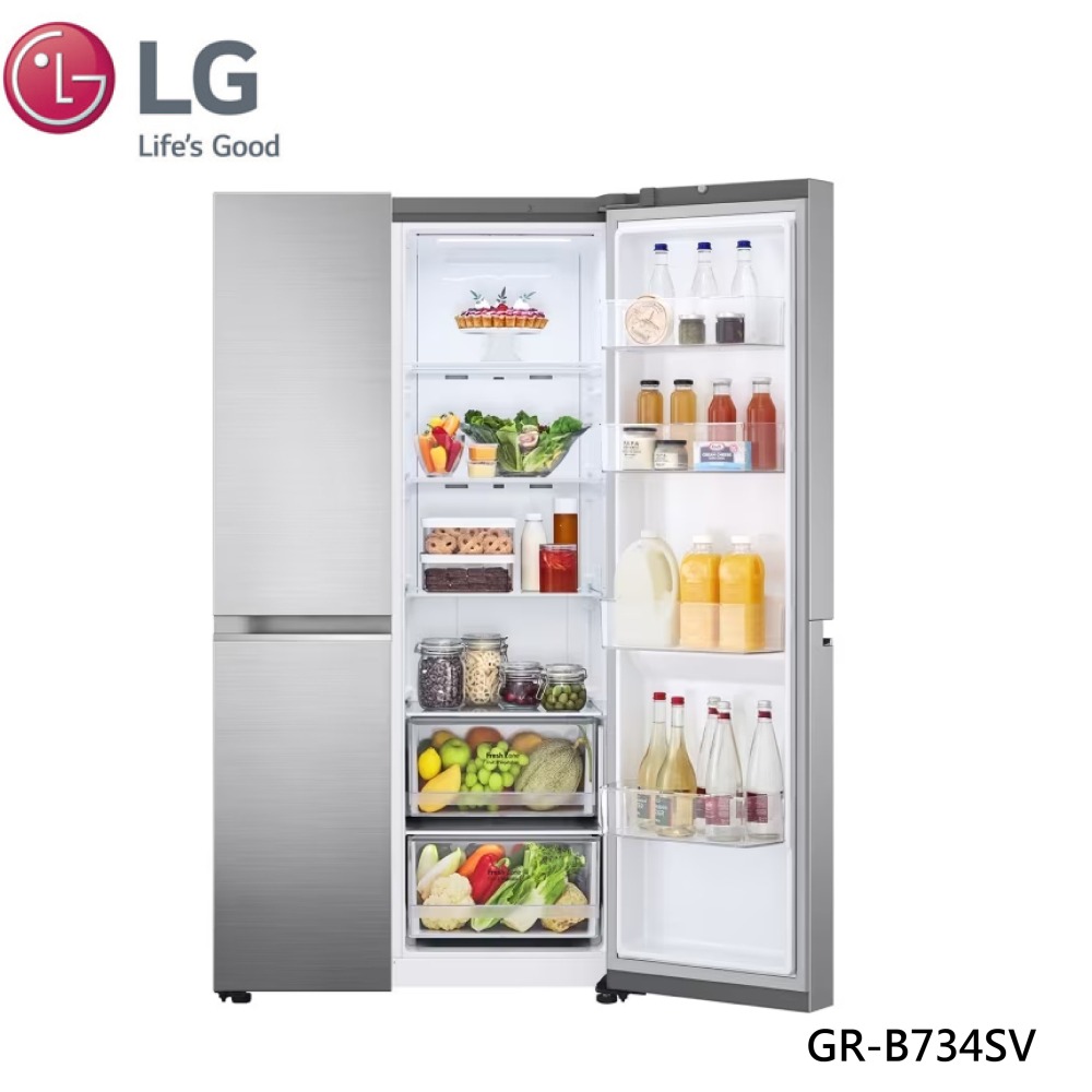 【預購】LG 樂金 GR-B734SV 冰箱 785公升 變頻對開冰箱 星辰銀-細節圖2