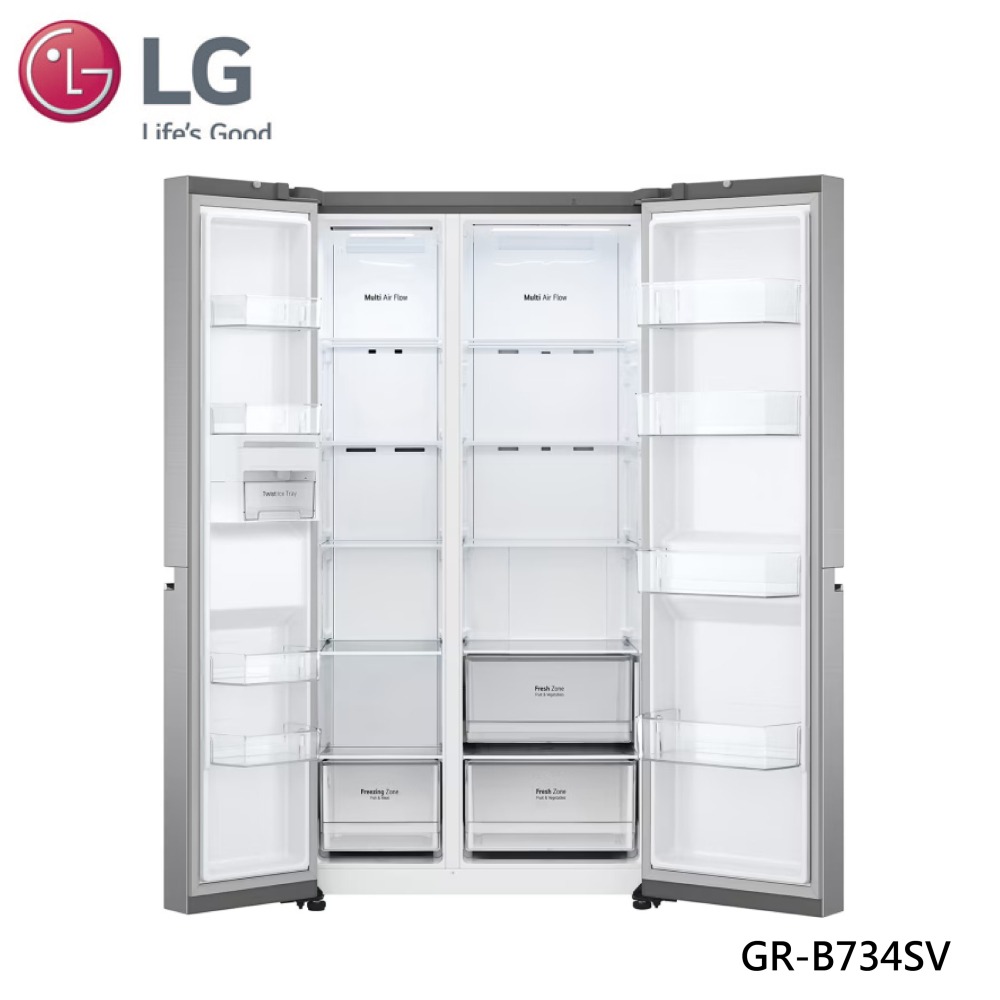 【預購】LG 樂金 GR-B734SV 冰箱 785公升 變頻對開冰箱 星辰銀-細節圖3
