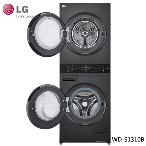 LG 樂金 WD-S1310B AI智控洗乾衣機 洗衣塔 （洗衣13公斤+乾衣10公斤）黑色