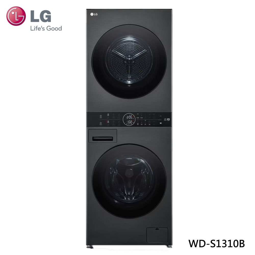 LG 樂金 WD-S1310B AI智控洗乾衣機 洗衣塔 （洗衣13公斤+乾衣10公斤）黑色-細節圖2