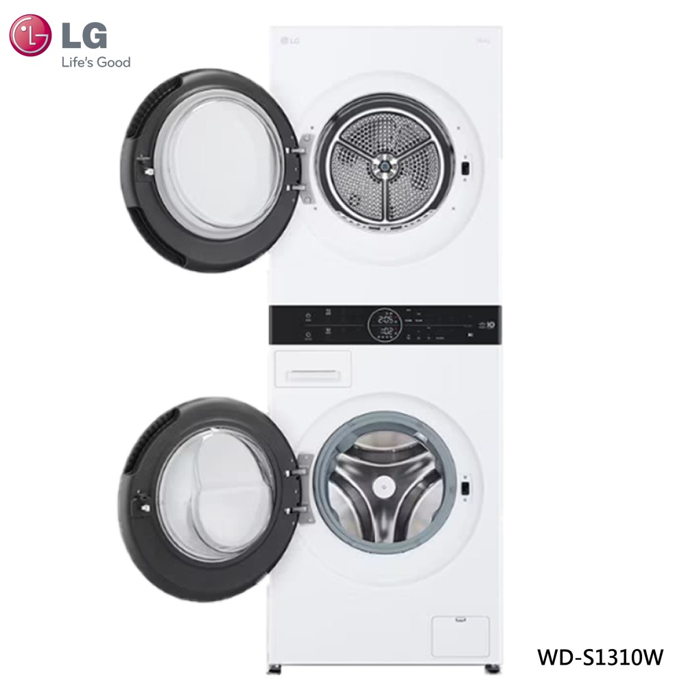LG 樂金 WD-S1310W AI智控洗乾衣機 洗衣塔 （洗衣13公斤+乾衣10公斤）白色-細節圖2