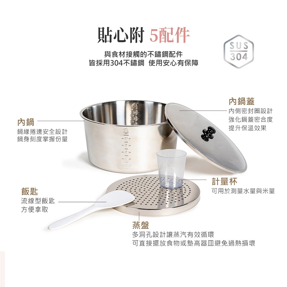 TATUNG 大同 TAC-10L-MP 10人份 珍珠粉紅不鏽鋼電鍋 全配 大同電鍋-細節圖8