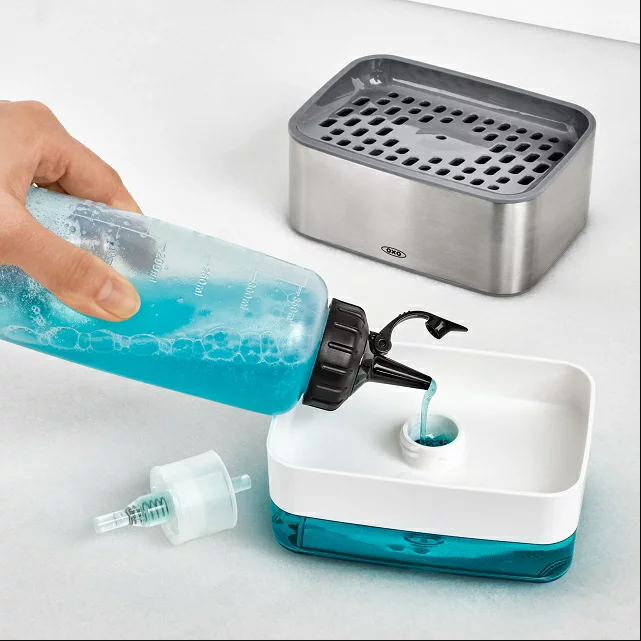 OXO 不鏽鋼系 按壓式海綿給皂機-細節圖4