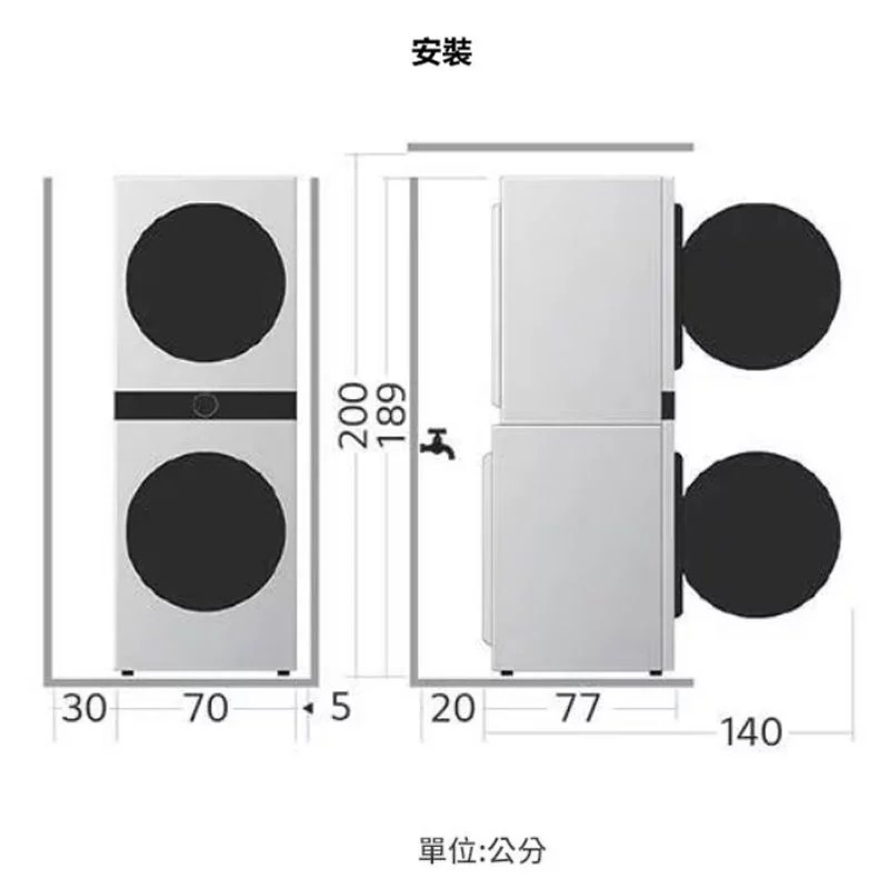 LG 樂金 WD-S1916B  19kg WashTower AI智控洗乾衣機 滾筒洗衣機-細節圖3