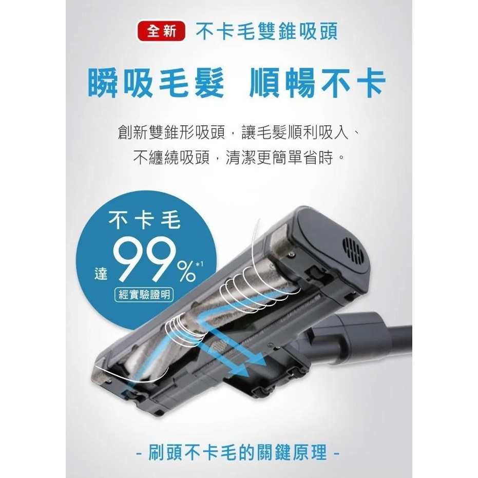 Panasonic 國際 MC-SB85K-H 無纏結毛髮無線吸塵器-細節圖4