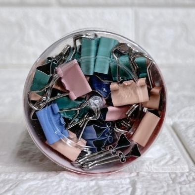 【台灣現貨 24H秒出】 莫蘭迪色系事務長尾夾-60入/盒 10543 益智啟蒙 親子互動 露營好物 (安全玩具)-細節圖7