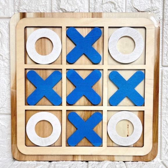 【台灣現貨 24H秒出】 OX遊戲 不挑色 木製井字遊戲 益智遊戲 親子互動遊戲 益智啟蒙 親子互動 露營好物-細節圖3