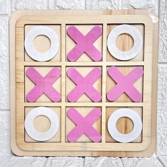 【台灣現貨 24H秒出】 OX遊戲 不挑色 木製井字遊戲 益智遊戲 親子互動遊戲 益智啟蒙 親子互動 露營好物-細節圖4