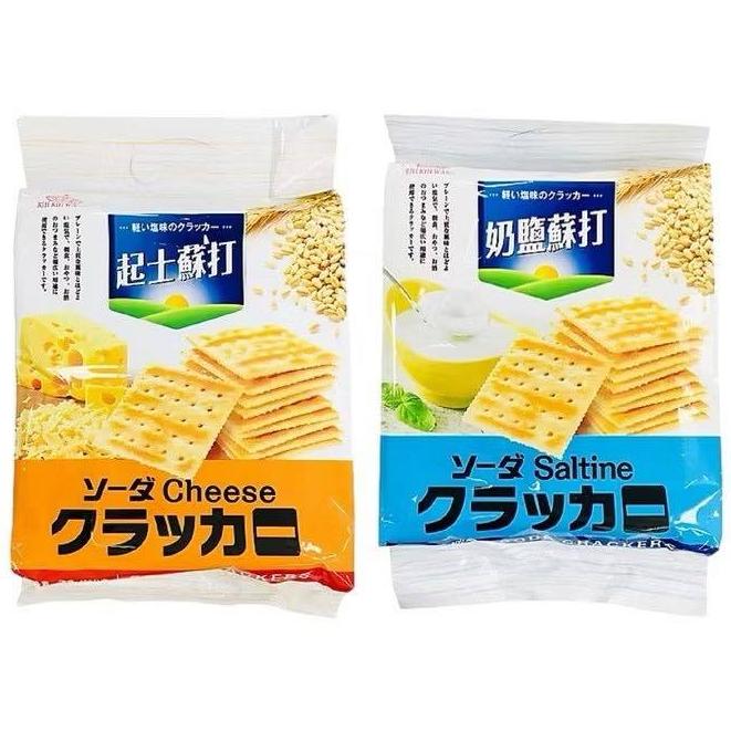 【台灣現貨 24H秒出】日日旺 蘇打餅乾 奶鹽 起司 400g 16入 餅乾 零食 奶素 早餐 傳統餅乾 批發 團購-細節圖2