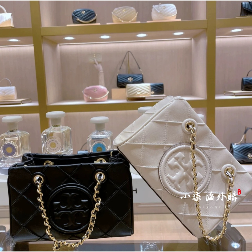 Tory Burch/湯麗柏琦 TB女包 FLEMING 迷你手提托特包 羊皮 真皮包 黑色實拍-細節圖2