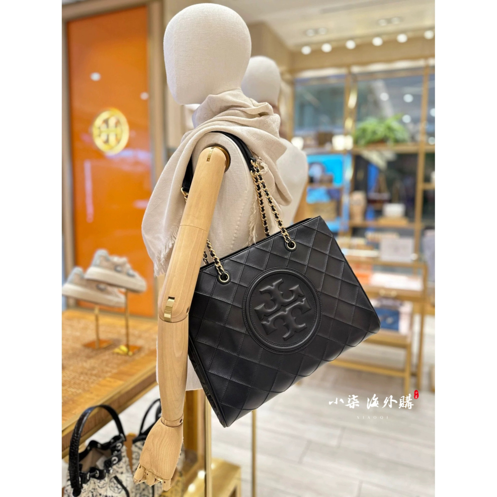 Tory Burch/湯麗柏琦 TB女包 FLEMING 迷你手提托特包 羊皮 真皮包 黑色實拍-細節圖7