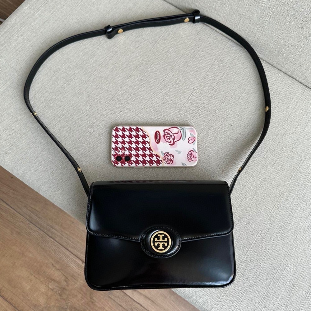 Tory Burch/湯麗柏琦 TB女包 Robinson漆皮兩用肩背包 女生單肩包 斜跨包-細節圖11