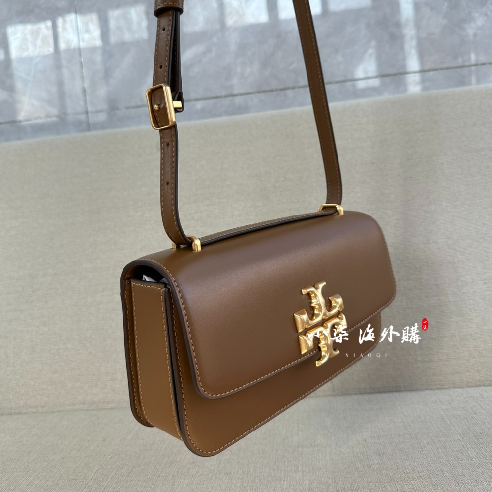 Tory Burch/湯麗柏琦 TB女包 ELEANOR 小號長款手袋 納帕牛皮 真皮女包 單肩 斜跨包 實物拍攝-細節圖3