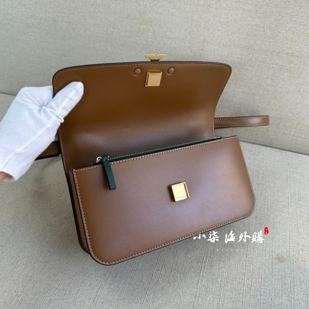 Tory Burch/湯麗柏琦 TB女包 ELEANOR 小號長款手袋 納帕牛皮 真皮女包 單肩 斜跨包 實物拍攝-細節圖8