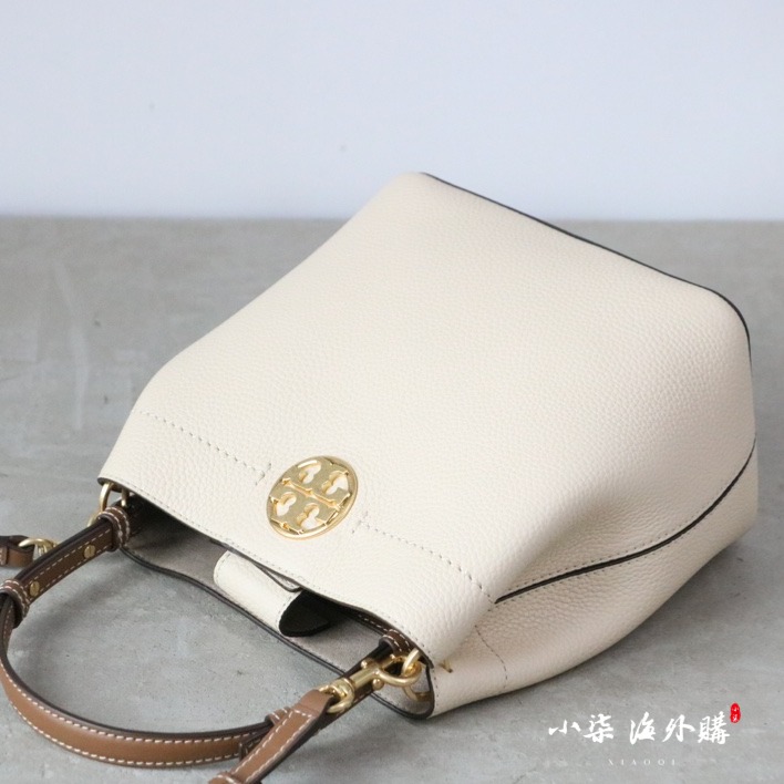 Tory Burch/湯麗柏琦 TB女包 真皮 荔枝紋 水桶包 tb 包 手提包 單肩包-細節圖4