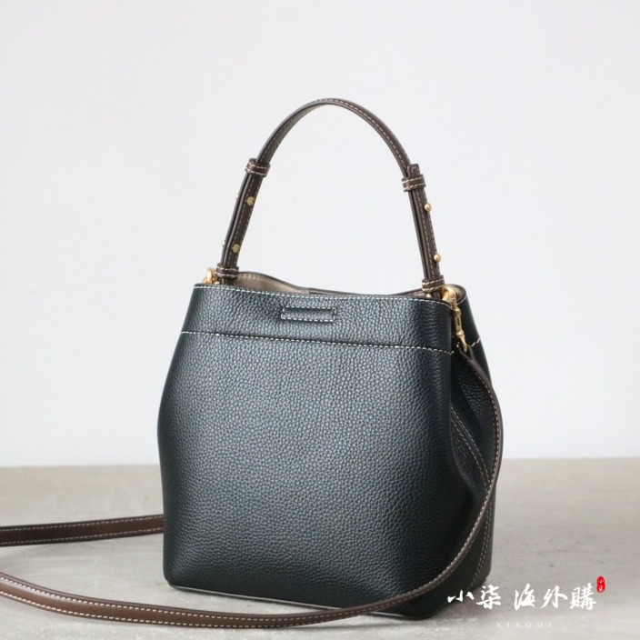 Tory Burch/湯麗柏琦 TB女包 真皮 荔枝紋 水桶包 tb 包 手提包 單肩包-細節圖11