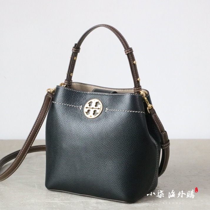 Tory Burch/湯麗柏琦 TB女包 真皮 荔枝紋 水桶包 tb 包 手提包 單肩包-細節圖2
