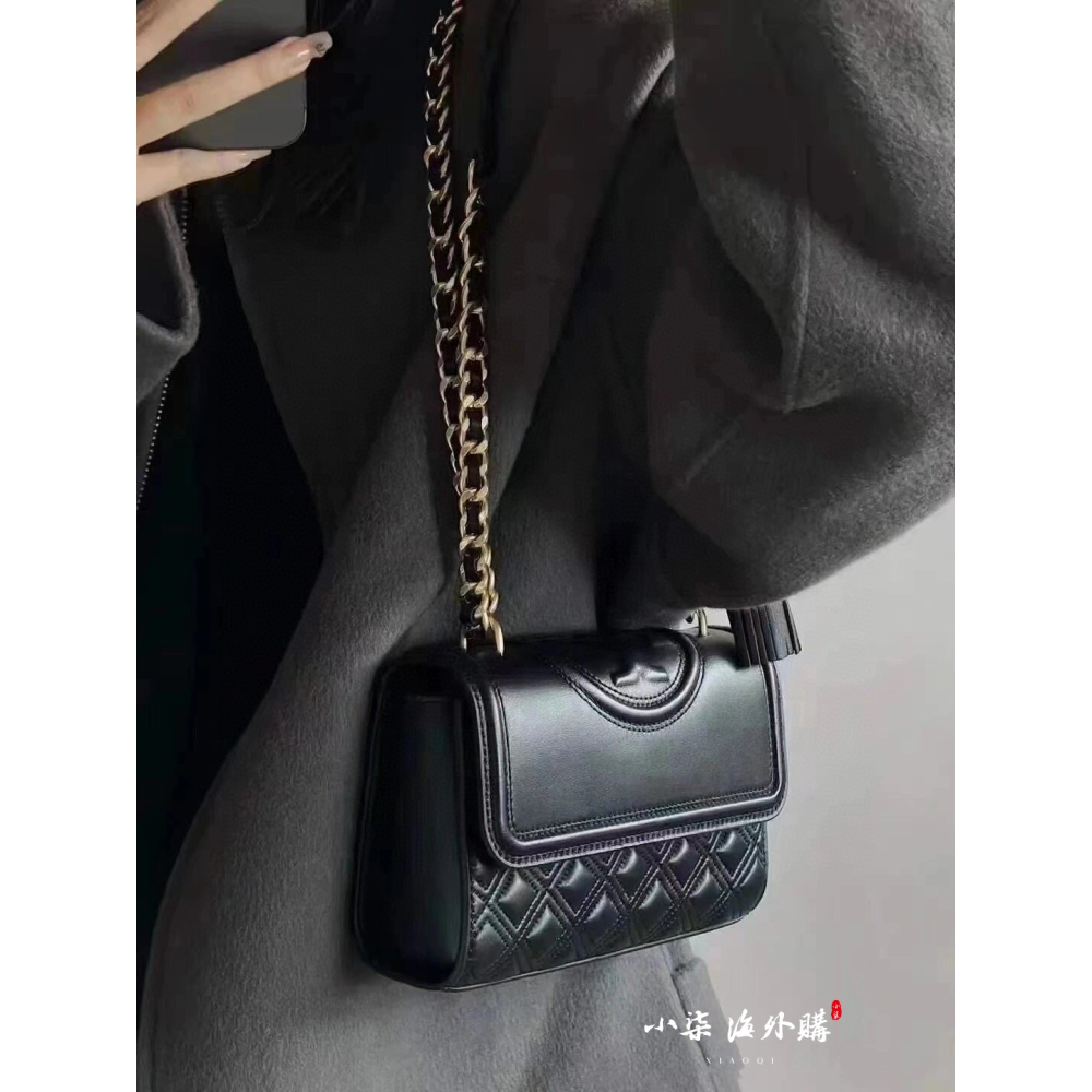 美國🇺🇸 Tory Burch/湯麗柏琦 TB Fleming 新款菱格羊皮包 鏈條包-細節圖2