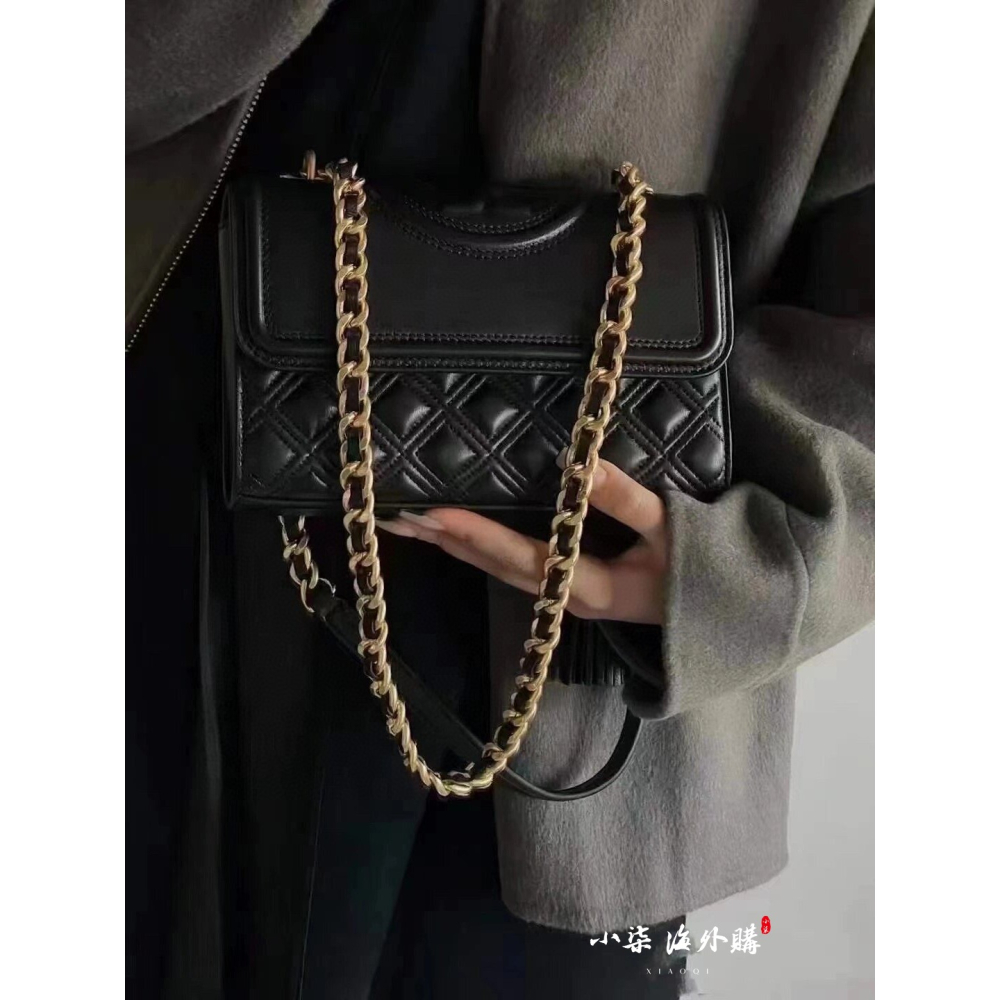 美國🇺🇸 Tory Burch/湯麗柏琦 TB Fleming 新款菱格羊皮包 鏈條包-細節圖3