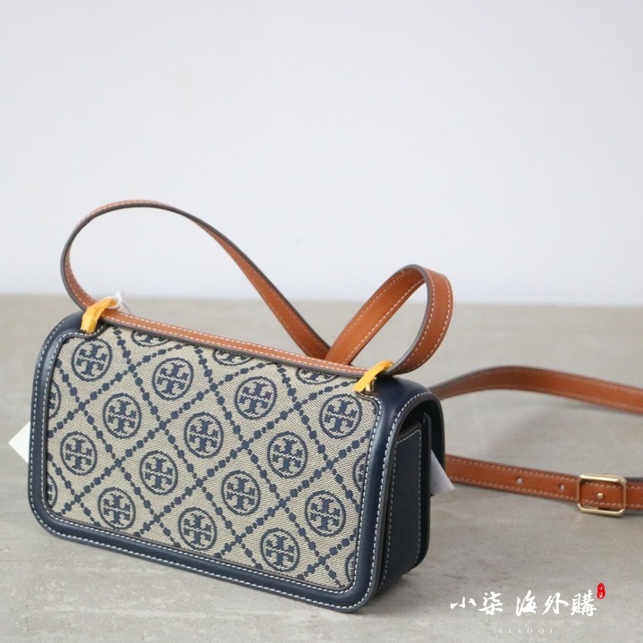 Tory Burch/湯麗柏琦 TB女包 單肩斜跨 走秀款 鏈條小金磚橫版小方包-細節圖4