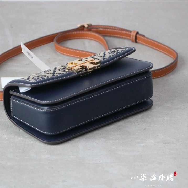 Tory Burch/湯麗柏琦 TB女包 單肩斜跨 走秀款 鏈條小金磚橫版小方包-細節圖5