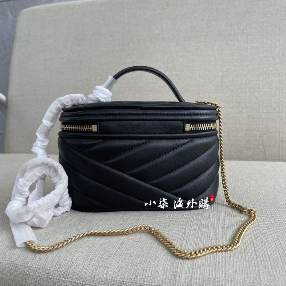 Tory Burch/湯麗柏琦 TB女包 TB79425 KIRA 迷你化妝包 斜面雙T logo真皮女包 單肩包-細節圖2