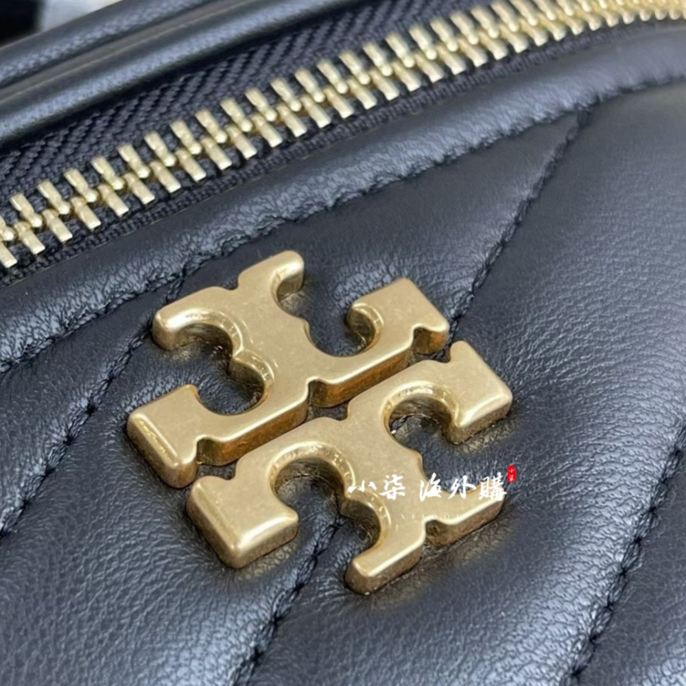 Tory Burch/湯麗柏琦 TB女包 TB79425 KIRA 迷你化妝包 斜面雙T logo真皮女包 單肩包-細節圖5