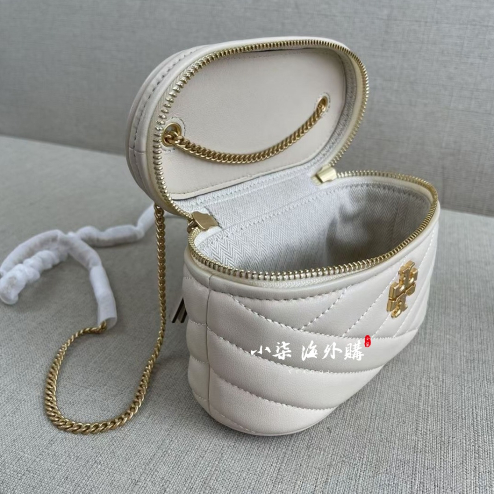 Tory Burch/湯麗柏琦 TB女包 TB79425 KIRA 迷你化妝包 斜面雙T logo真皮女包 單肩包-細節圖10