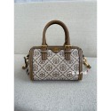 Tory Burch/湯麗柏琦 TB經典款老花 焦糖色 大款波士頓包 斜背包 枕頭包-規格圖10