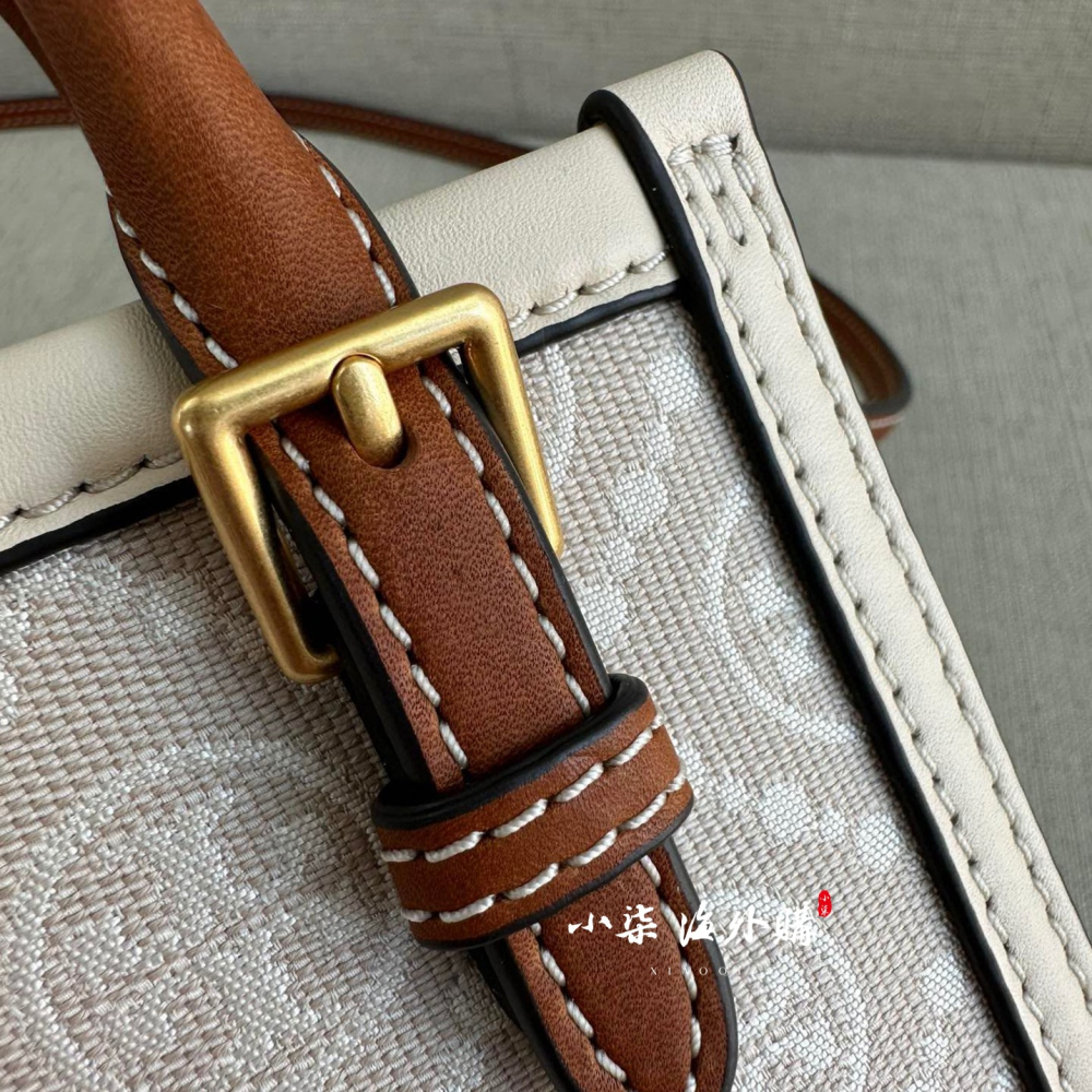 實物拍攝 湯麗柏琦 TB女包 Monogram老花 mini托特包 tory Burch斜挎手提女包-細節圖6