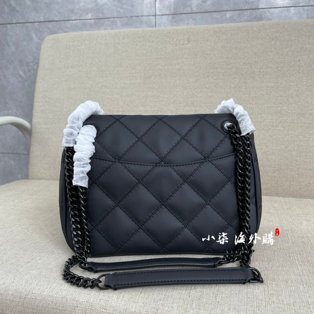 Tory Burch/湯麗柏琦 TB Willa 車線菱格 消光黑 迷你斜背包 小廢包 WOC包-細節圖2