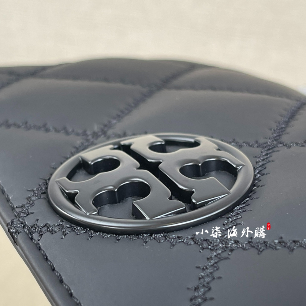 Tory Burch/湯麗柏琦 TB Willa 車線菱格 消光黑 迷你斜背包 小廢包 WOC包-細節圖6
