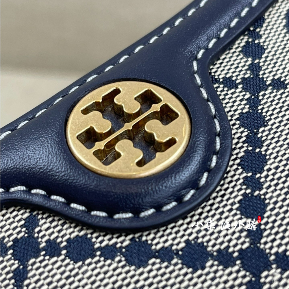 實物拍攝Tory Burch 經典老花 腋下包 斜背 手提 肩背 TB女包 JACQUARD STUDIO BAG-細節圖6