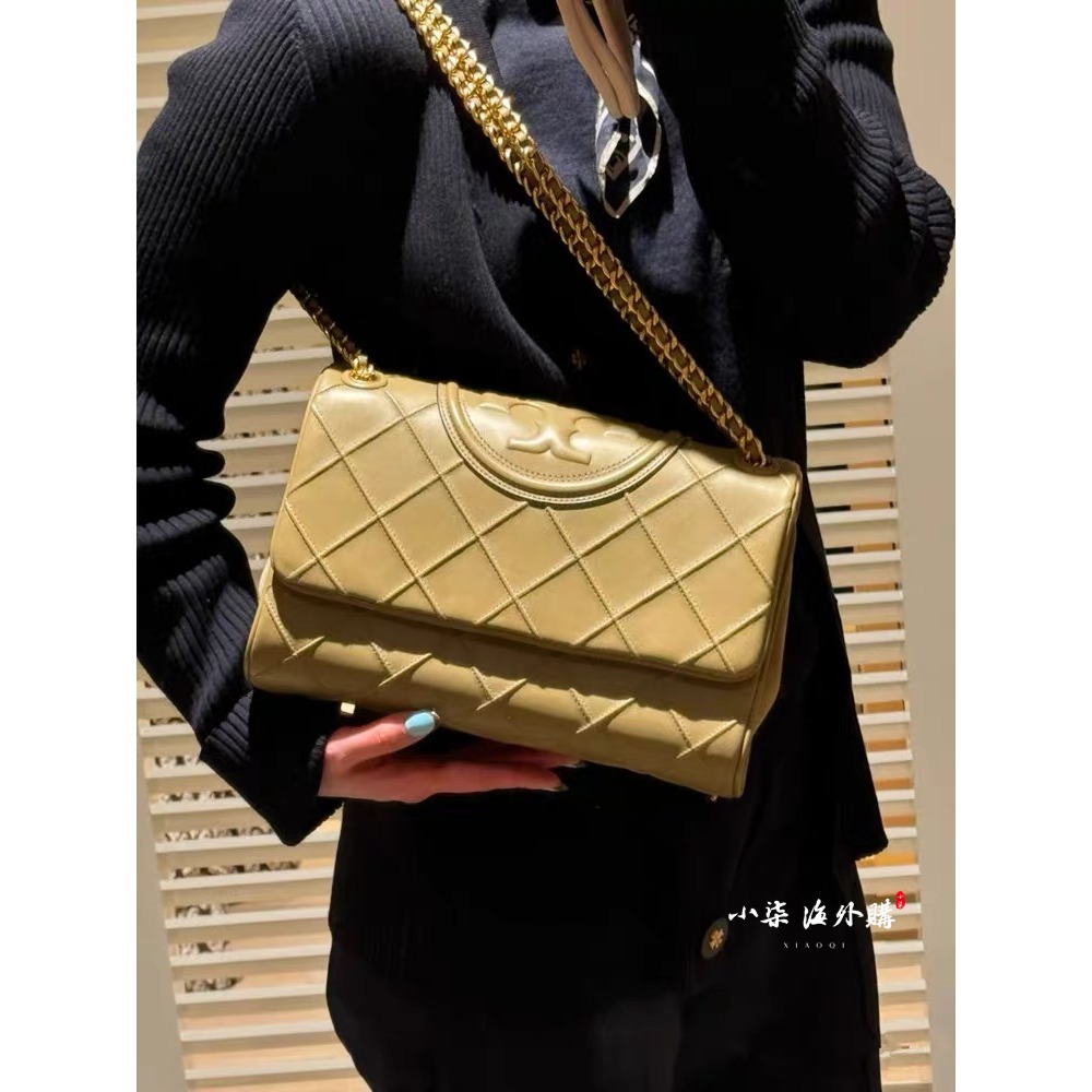 Tory Burch/湯麗柏琦 TB女包  新款鏈條包 翻蓋包 斜背包 單肩包 腋下包 Fleming 肩背包 斜挎包-細節圖5