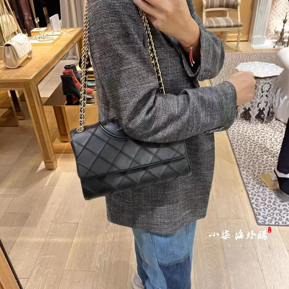 Tory Burch/湯麗柏琦 TB女包  新款鏈條包 翻蓋包 斜背包 單肩包 腋下包 Fleming 肩背包 斜挎包-細節圖7