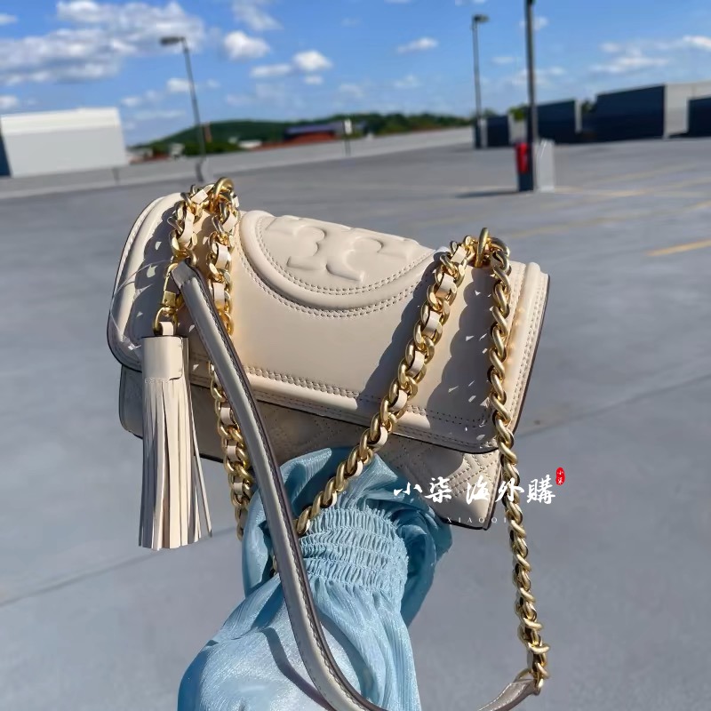 Tory Burch/湯麗柏琦 TB女包 真皮 經典款 羊皮單肩包 tb包  Fleming 手提包-細節圖3