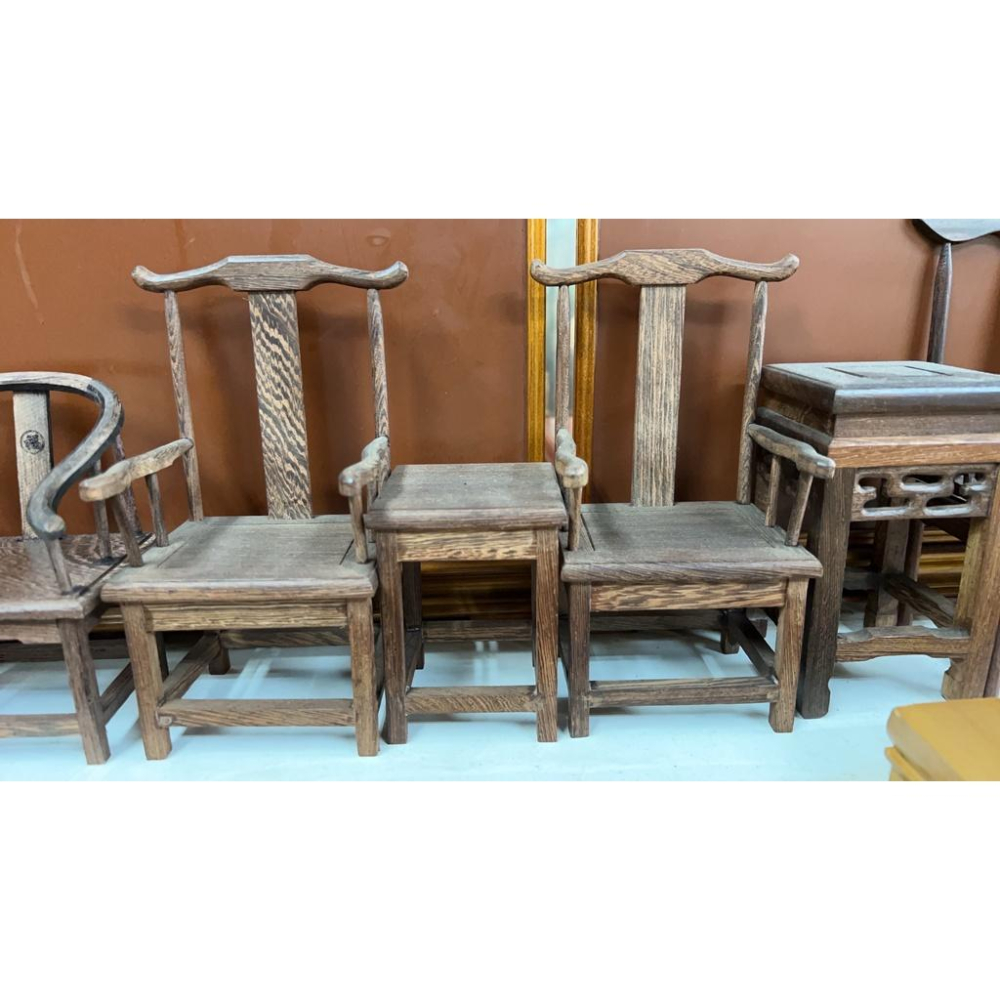 雞翅木製 兩椅一几 官帽椅 圈椅 福字椅-細節圖2