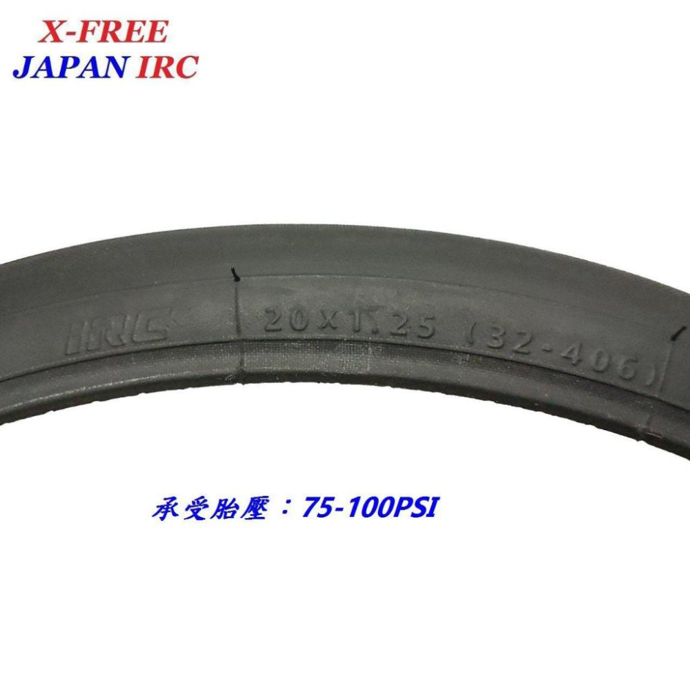 日本IRC【20*1.25】JETTY PLUS防刺胎100PSI 406外胎20x1.25自行車防刺輪胎腳踏車胎光頭胎-細節圖3