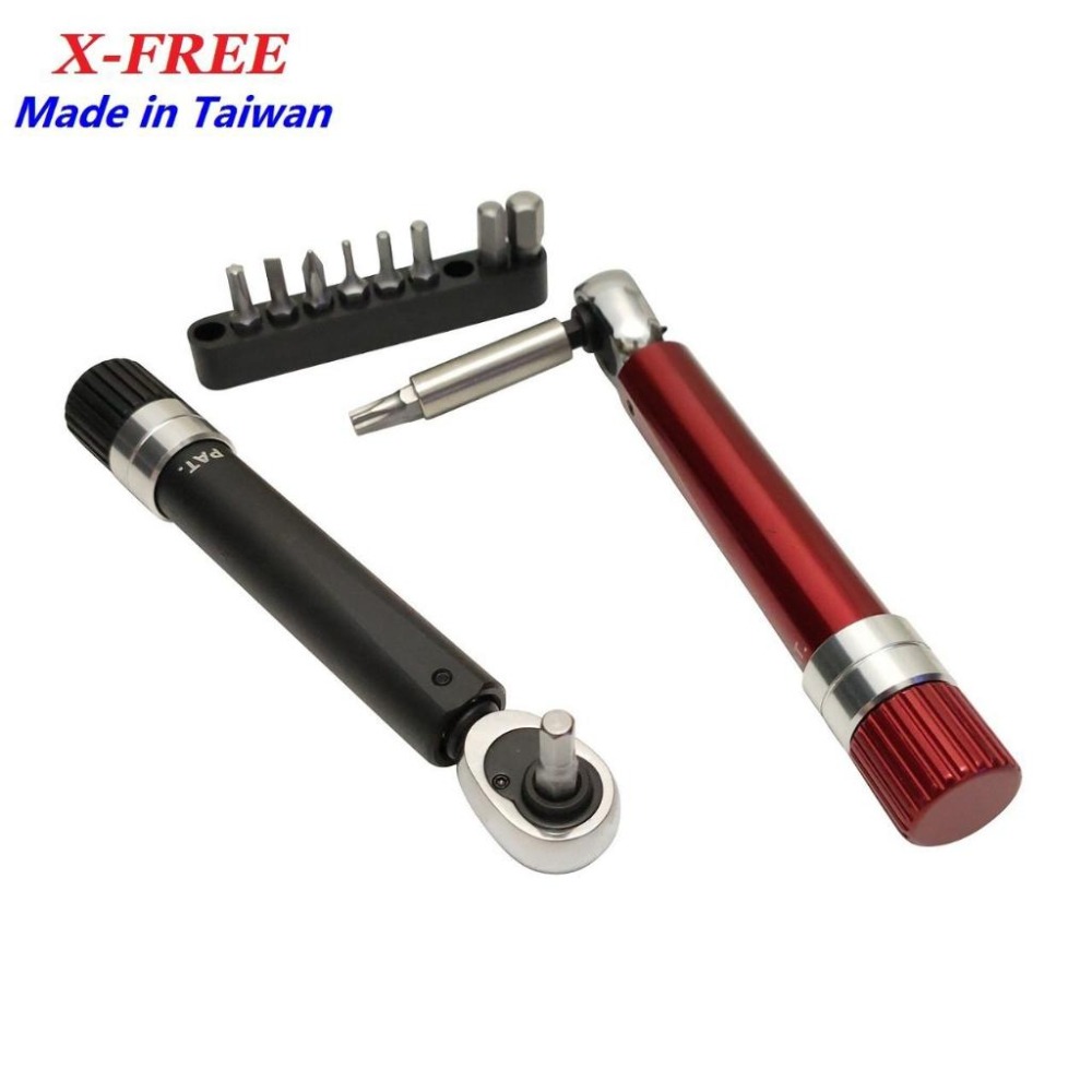 台灣製造X-FREE小鋼炮扭力扳手2-14N.M13套件高精度隨身可調扭力棘輪扳手預制式雙向音響式扭扳扭力板手鈦合金螺絲-細節圖6